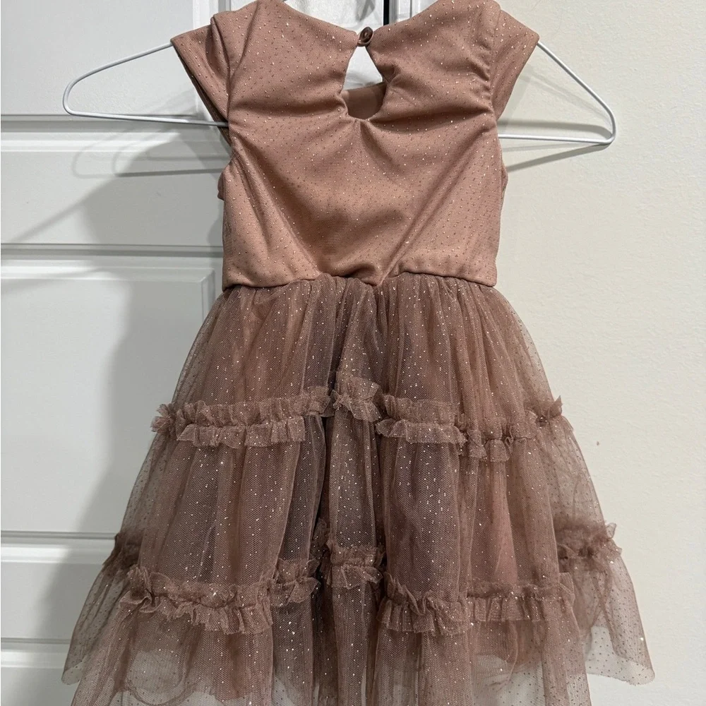 Zunie Girls Unicorn Tulle Sparkle Dress Dusty Rose 3T Party Birthday Glitter